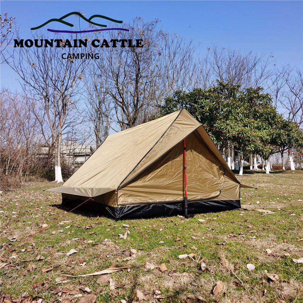 Cheap Goat Tents Ridge 2 Man Ultralight Single Layer A shape Tent Trekking Hiking Rainproof Travel Equipment Tents 